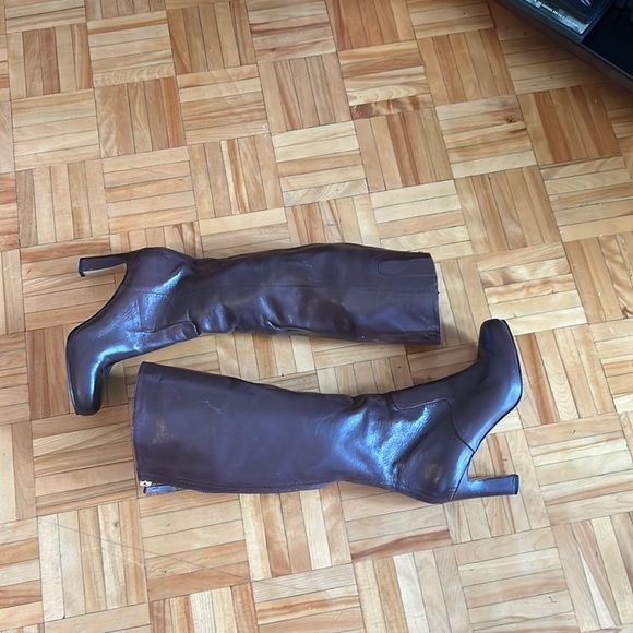 NINE WEST brown leather boots size 6M - Picture 4 of 12